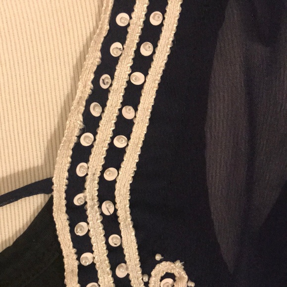 Navy and White Swimsuit Cover-up - Picture 5 of 5